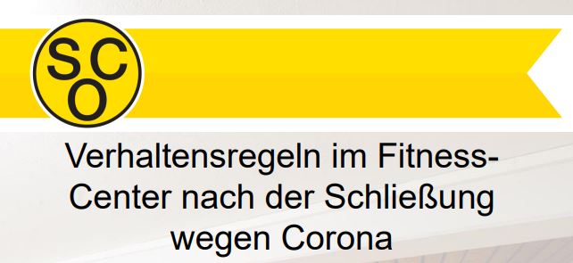 Öffnung des Fitness - Centers ab 08. Juni