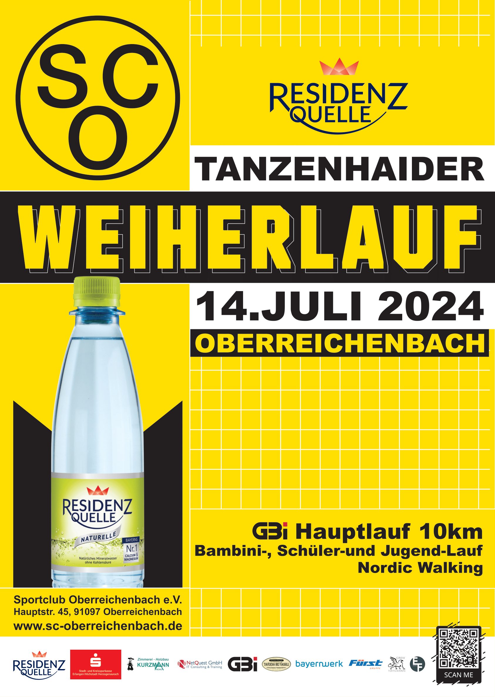 Weiherlauf 2024 Plakat hochkant